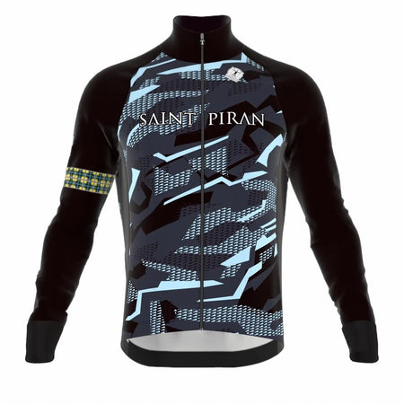 Saint Piran Service Course long Sleeve Jersey Saint Piran Gravel Blue Thermal Long Sleeve Cycling Jersey