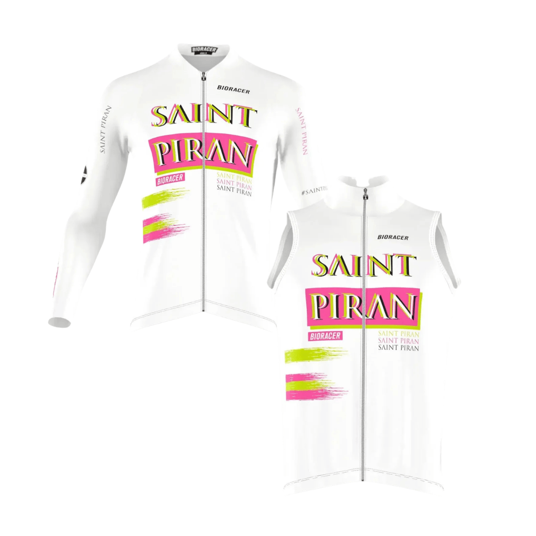 Saint Piran Service Course Saint Piran WNEON Gilet and Long Sleeve Jersey Bundle
