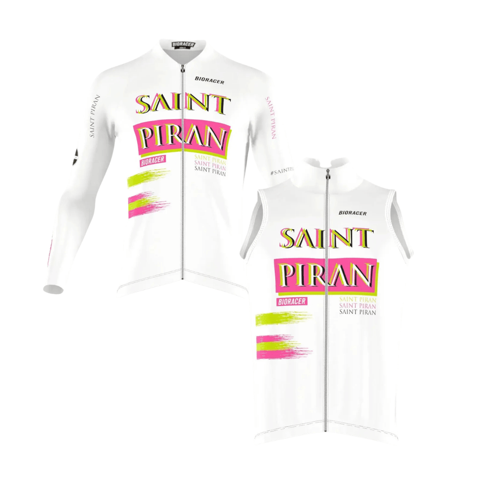 Saint Piran Service Course Saint Piran WNEON Gilet and Long Sleeve Jersey Bundle