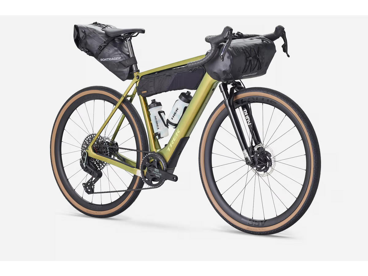Trek Checkpoint+ SL 7 AXS with bikepacking saddle bags and frame mounts