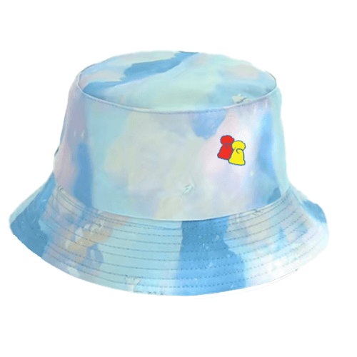 Adult Blue Tie Dye Bucket Hat