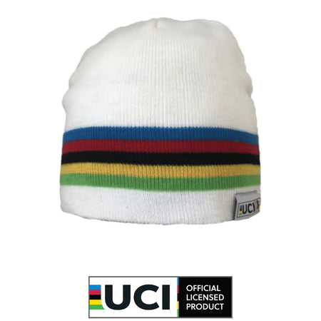 Big Bobble Hats Ltd Beanie UCI White Rainbow Beanie