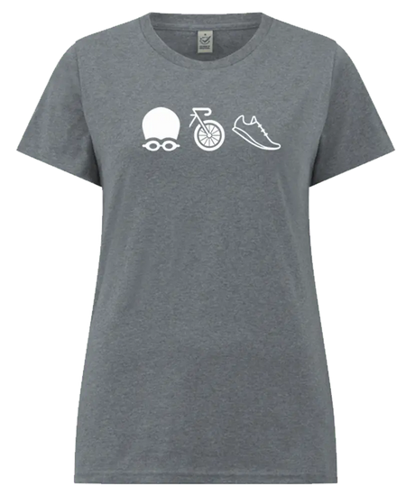 Big Bobble Hats Ltd T-Shirts Extra Small / Light Grey Women's Triathlon T-Shirt