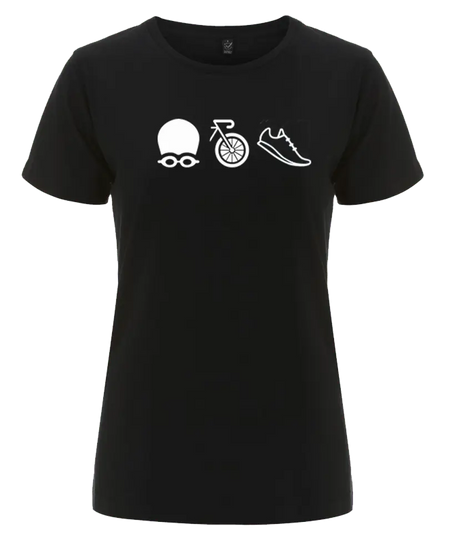 Big Bobble Hats Ltd T-Shirts Extra Small / Black Women's Triathlon T-Shirt