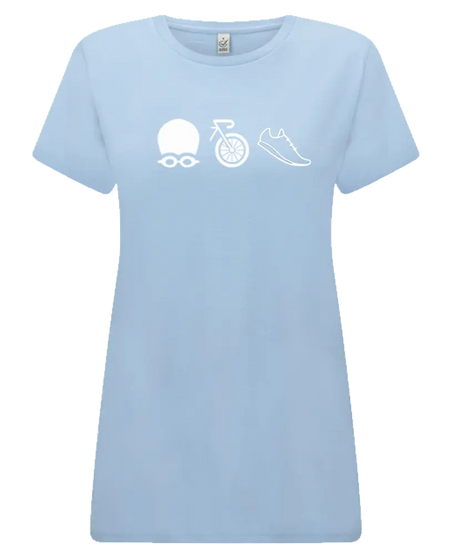Big Bobble Hats Ltd T-Shirts Extra Small / Light Blue Women's Triathlon T-Shirt